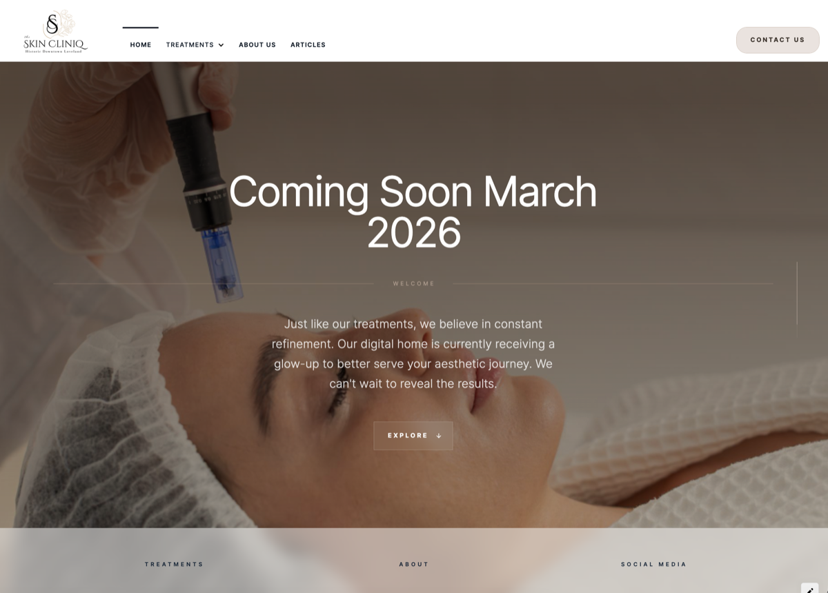 Skin Cliniq website