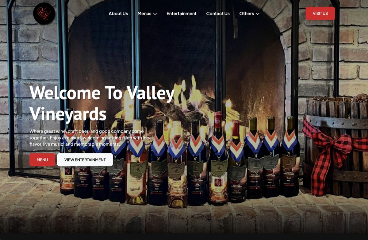 Valley Vineyards website